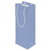 Sac Cadeau Pour Bouteille LETTRE INITIALE MONOGRAPHIQUE A Bleu (Dos Angle)
