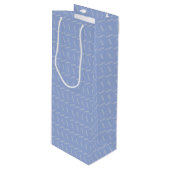Sac Cadeau Pour Bouteille LETTRE INITIALE MONOGRAPHIQUE A Bleu (Devant Angle)