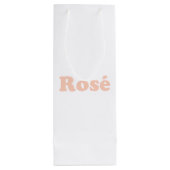 Sac Cadeau Pour Bouteille Lettres Roses "Roses" rose pâle blanc (Dos)
