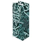 Sac Cadeau Pour Bouteille Lettres tiffany en arabe (Dos Angle)