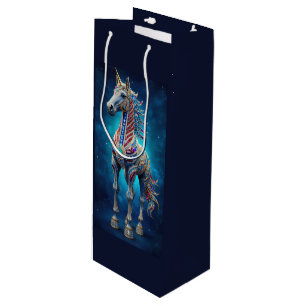 Sac Cadeau Pour Bouteille Licorne Bijoutée