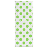 Sac Cadeau Pour Bouteille Lime et pois blancs (Dos)