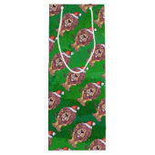 Sac Cadeau Pour Bouteille Lion Christmas on Green (Dos)