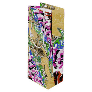 Sac Cadeau Pour Bouteille Liquifier les multicolores