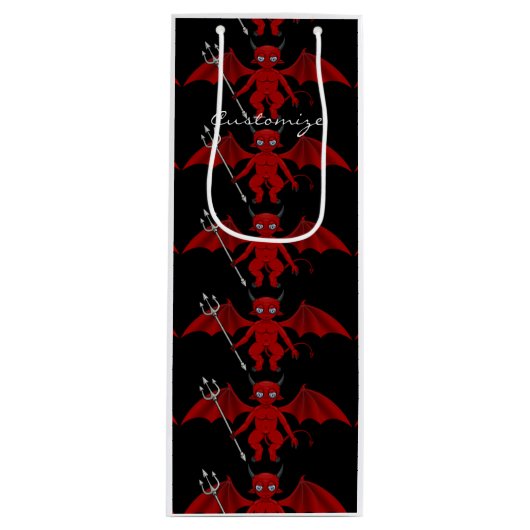 Sac Cadeau Pour Bouteille Little Red Devil Thunder_Cove (Devant)