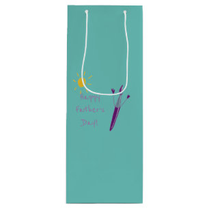 Sac Cadeau Pour Bouteille L'oeuvre de ton enfant pour papa