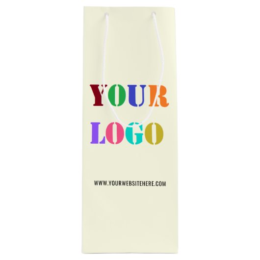 Sac Cadeau Pour Bouteille Logo de Custom (Devant)