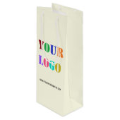 Sac Cadeau Pour Bouteille Logo de Custom (Devant Angle)