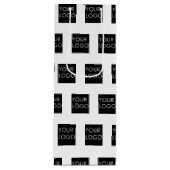 Sac Cadeau Pour Bouteille Logo d'entreprise professionnelle moderne Blanc (Devant)