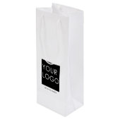 Sac Cadeau Pour Bouteille Logo d'entreprise professionnelle moderne Blanc (Dos Angle)