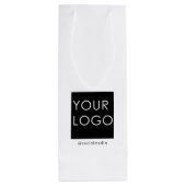 Sac Cadeau Pour Bouteille Logo d'entreprise professionnelle moderne Blanc (Dos)