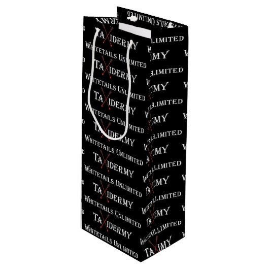 Sac Cadeau Pour Bouteille Logo Taxidermy (Devant Angle)