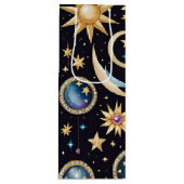 Sac Cadeau Pour Bouteille Lune Et Étoiles Céleste (Devant)