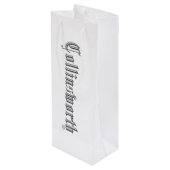 Sac Cadeau Pour Bouteille M. & Mme Blackletter (Dos Angle)