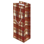 Sac Cadeau Pour Bouteille Madras Plaid Fall Red (Dos Angle)