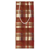 Sac Cadeau Pour Bouteille Madras Plaid Fall Red (Dos)