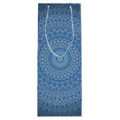 Sac Cadeau Pour Bouteille Mandala bleu (Dos)