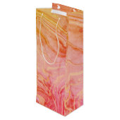 Sac Cadeau Pour Bouteille Marbre chic moderne tendance (Dos Angle)