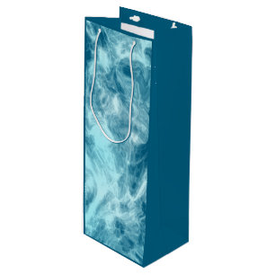 Sac Cadeau Pour Bouteille Marbre d'eau bleue
