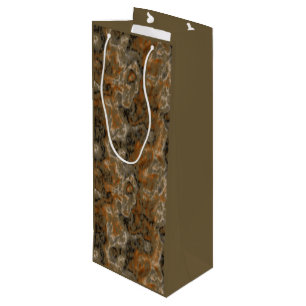 Sac Cadeau Pour Bouteille Marbre doré