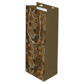 Sac Cadeau Pour Bouteille Marbre doré (Devant Angle)