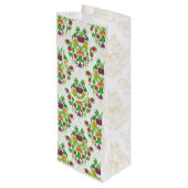Sac Cadeau Pour Bouteille Marché Fraîche Damas (Dos Angle)