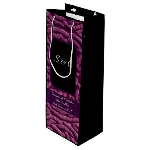 Sac Cadeau Pour Bouteille Mariage personnalisé de noeud violet celtique