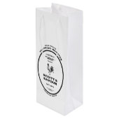 Sac Cadeau Pour Bouteille Marque de commerce, coq coquine, personnalisable (Dos Angle)