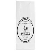 Sac Cadeau Pour Bouteille Marque de commerce, coq coquine, personnalisable (Dos)