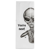 Sac Cadeau Pour Bouteille Mauvais Alien, Tu es le prochain ! (Devant)