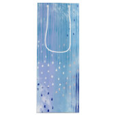 Sac Cadeau Pour Bouteille Média mixte Abstrait bleu turquoise jaune (Devant)