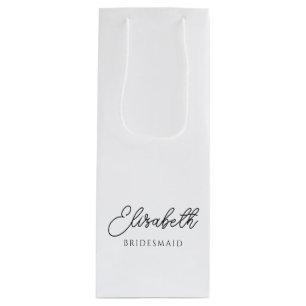 Sac Cadeau Pour Bouteille Meilleur modèle de nom de script de calligraphie p