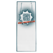 Sac Cadeau Pour Bouteille Merci de bulle bleu et blanc ! (Dos)