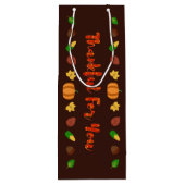 Sac Cadeau Pour Bouteille Merci Pour Vous, Thanksgiving (Dos)