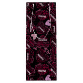 Sac Cadeau Pour Bouteille Mère jours coeur 01.Pink Black BG (Dos)