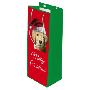 Sac Cadeau Pour Bouteille Merveilleux voyageur d'or de Noël