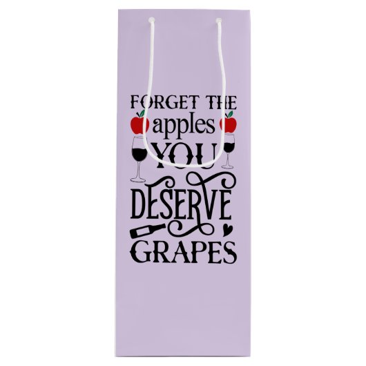 Sac Cadeau Pour Bouteille mignon Teacher raisins mot art (Devant)