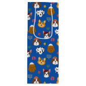 Sac Cadeau Pour Bouteille Mignonne Hannukah Chien Motif (Devant)