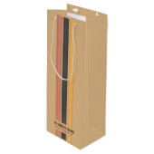 Sac Cadeau Pour Bouteille Minimaliste personnalisé sans minimum de commande (Devant Angle)