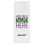 SAC CADEAU POUR BOUTEILLE MODELE DE TEXTE D'IMAGE BLANC SIMPLE ÉDITABLE MODE (Dos)