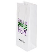 SAC CADEAU POUR BOUTEILLE MODELE DE TEXTE D'IMAGE BLANC SIMPLE ÉDITABLE MODE (Dos Angle)