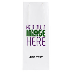 SAC CADEAU POUR BOUTEILLE MODELE DE TEXTE D'IMAGE BLANC SIMPLE ÉDITABLE MODE