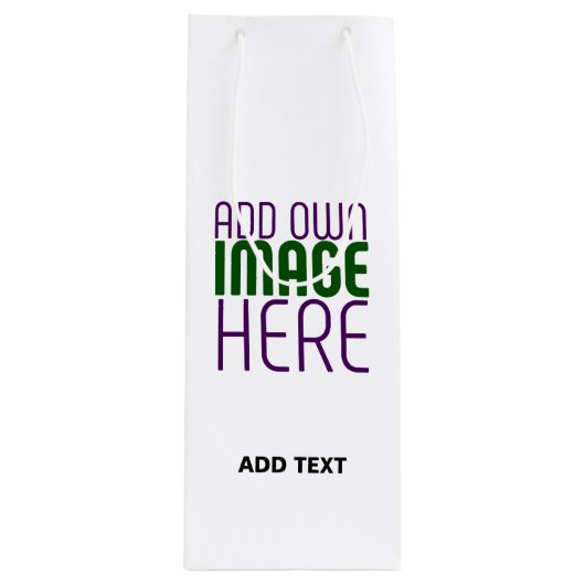 SAC CADEAU POUR BOUTEILLE MODELE DE TEXTE D'IMAGE BLANC SIMPLE ÉDITABLE MODE (Devant)