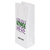 SAC CADEAU POUR BOUTEILLE MODELE DE TEXTE D'IMAGE BLANC SIMPLE ÉDITABLE MODE (Devant Angle)