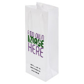 SAC CADEAU POUR BOUTEILLE MODELE DE TEXTE D'IMAGE BLANCHE SIMPLE ET MODIFIAB (Dos Angle)