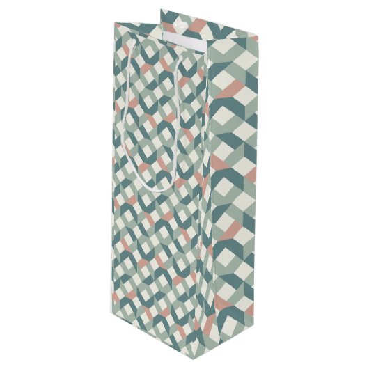 Sac Cadeau Pour Bouteille Modern Geometric Gift Bag for Quilters (Devant Angle)