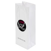 Sac Cadeau Pour Bouteille Moderne Professionnel Personnalisable Entreprise B (Dos Angle)