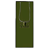 Sac Cadeau Pour Bouteille Molon Labe Casque spartiate 5 étoiles (Devant)