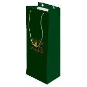 Sac Cadeau Pour Bouteille Molon Labe Spartan Warrior 5 étoiles vert (Dos Angle)