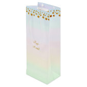 Sac Cadeau Pour Bouteille Moment magique & Confetti or (Dos Angle)